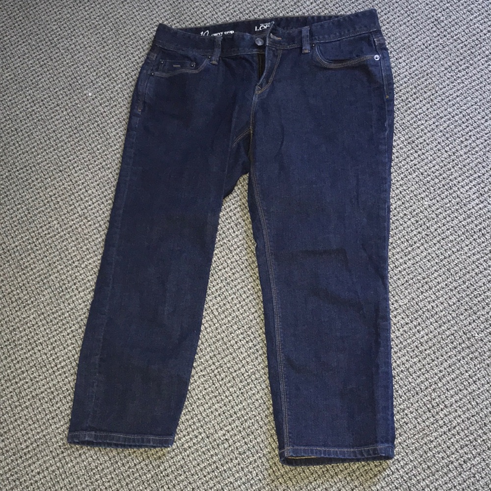 LOFT Women's Dark Blue Cropped‎ Jeans